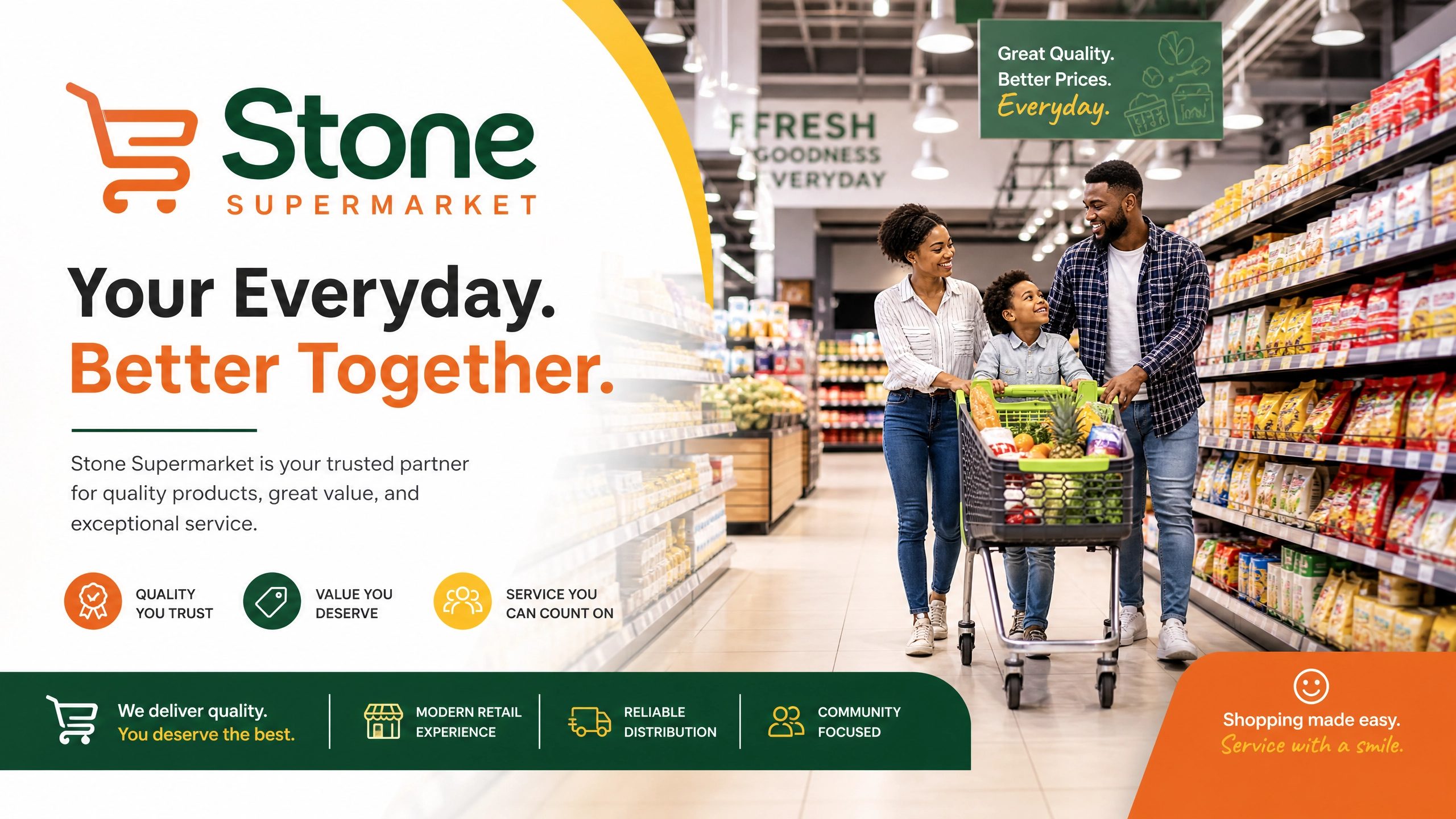 stone supermarket banner